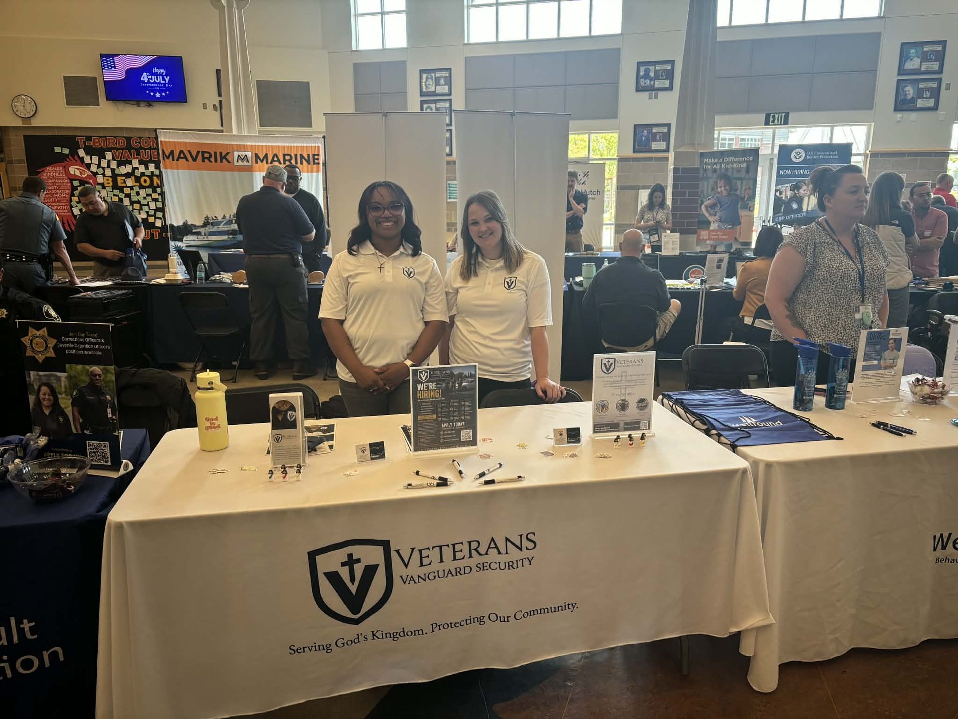 Security coverage at a community event
