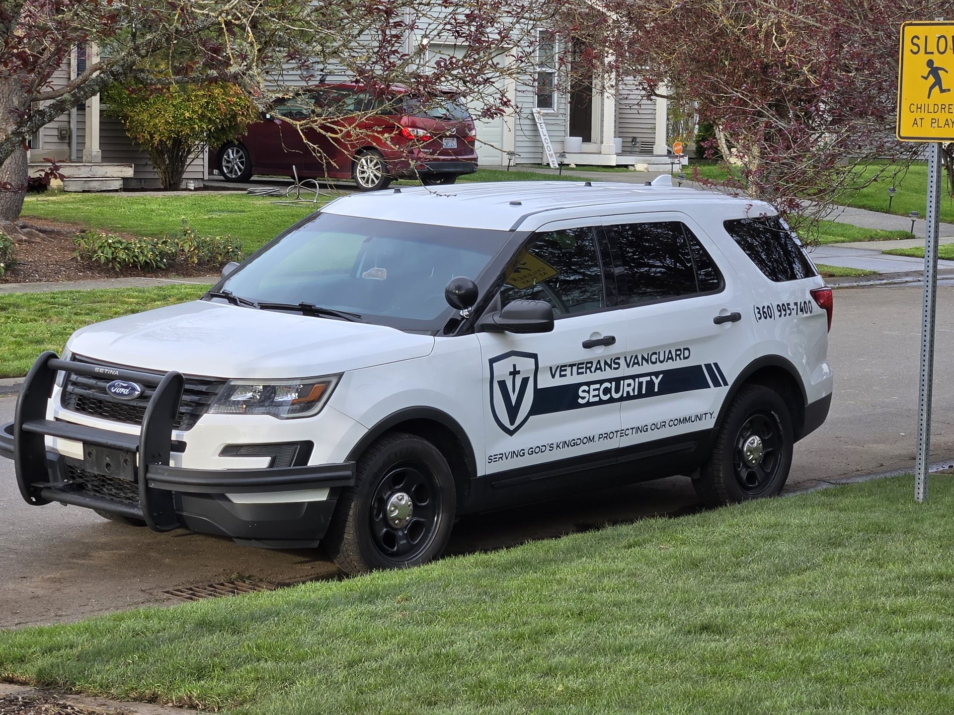 Vanguard Protection marked patrol vehicle